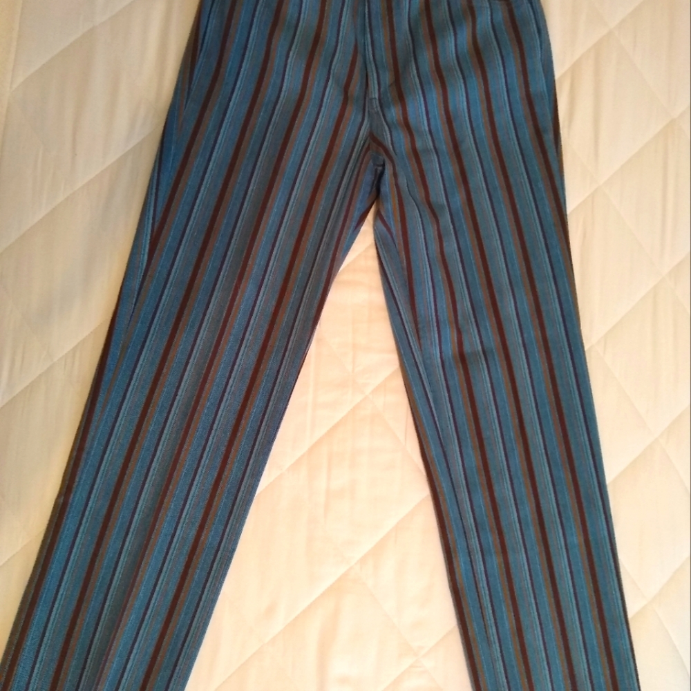Levi's for Gals Sta-Prest Blue Striped Pants